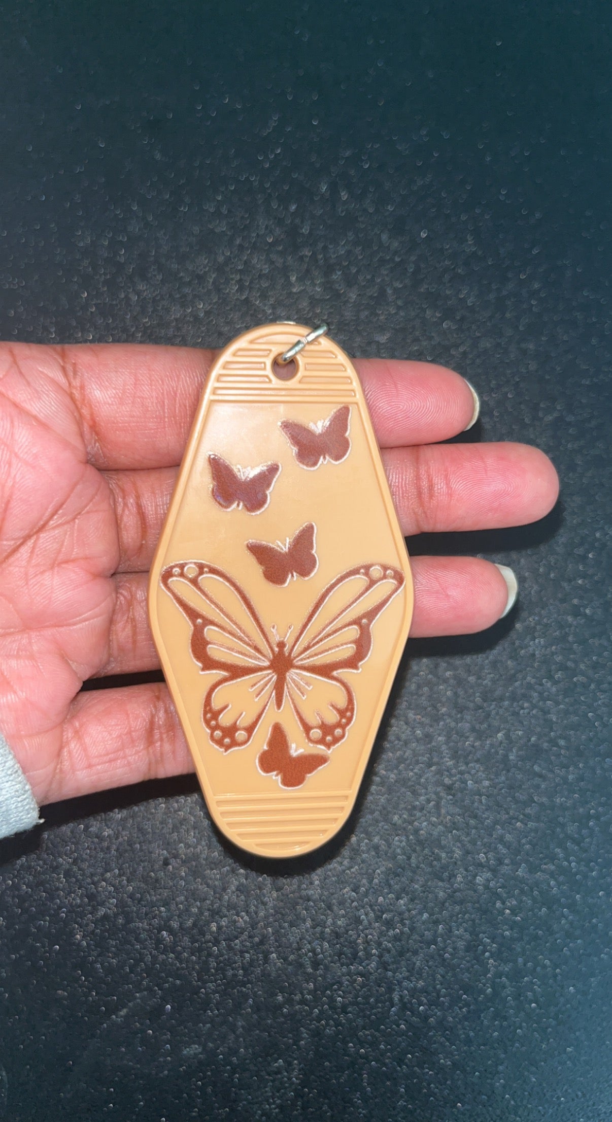 Brown Butterfly Keychain