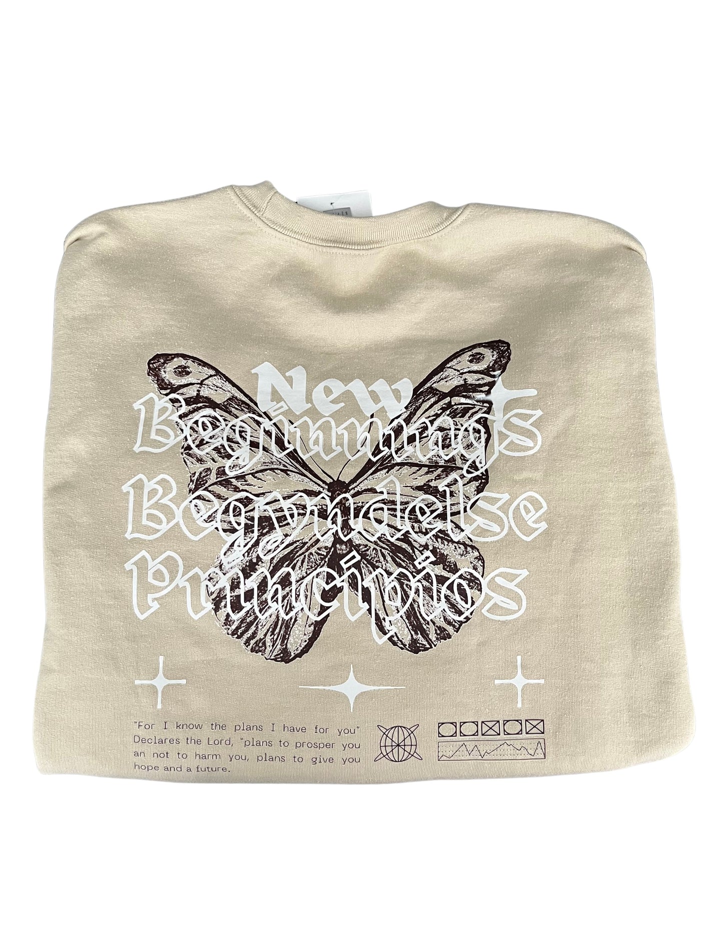 Tan New Beginnings Crewneck