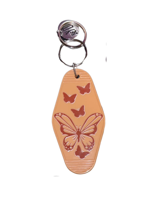 Brown Butterfly Keychain